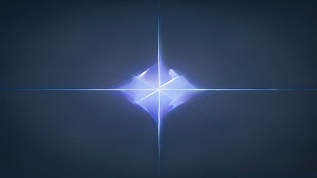 A bright flare in a dark field, crossed by one horizontal line